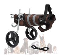 Fauteuil roulant réglable pour chien, aide à la mobilité à deux roues pour animaux blessés, handicapés, faibles - Parfait pour soutenir la jambe arrière (gris, taille C)