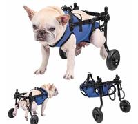 Fauteuil roulant réglable pour chien de petite et moyenne taille, chariot à 2 roues pour pattes arrière, aide à la mobilité légère pour petits chiens, appareil d'exercice pour animaux de compagnie,