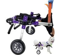 Fauteuil roulant réglable pour chien fauteuil roulant léger à 2 roues pour animaux de compagnie fauteuil roulant Portable pour chien assisté par marchette arrière fauteuil ()
