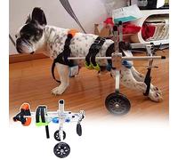 Fauteuil roulant réglable pour chien handicapé, 2 roues, attelles de jambe de chien, chariot en aluminium pour petit/moyen/grand chien, outils de support de roulement de roue pour animal dom