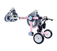 Fauteuil roulant réglable pour chien, léger, facile à assembler, poussette pour pattes arrières (Pink XSwiden)