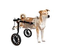 Fauteuil roulant réglable pour chien - Pour la rééducation des grands chiens jusqu'à 65 kg - Avec maille respirante - Grandes roues tout-terrain pour l'intérieur et l'extérieur