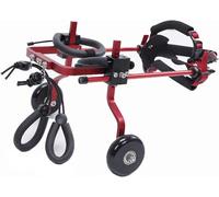Fauteuil roulant réglable pour chien, rééducation des pattes arrière pour chiens, chariot à 2 roues en acier inoxydable, fauteuil roulant pour animaux de compagnie (s)