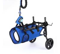 Fauteuil roulant réglable pour chiens de petite et moyenne taille | Maille respirante, roues absorbant les chocs | Aide à la mobilité pour animaux blessés/paralysés (S)