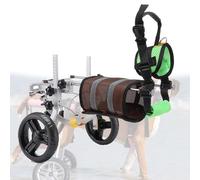 Fauteuil roulant réglable pour chiens de petite et moyenne taille - Support léger à 2 roues arrière - Aide à la mobilité des animaux de compagnie - Attelle de hanche et de jambe pour une meilleure
