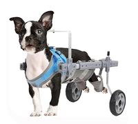 Fauteuil roulant réglable pour chiens et chats de petite taille en aluminium léger - Tailles XS à L pour un meilleur mouvement et soutien.