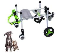 Fauteuil roulant réglable pour chiens et chats handicapés, soulagement de l'arthrite et récupération des blessures, 4 roues pour une meilleure mobilité