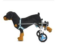 Fauteuil roulant réglable pour chiens handicapés - Aide à la mobilité légère avec support de rééducation pour pattes arrière - Chariot pour animaux de compagnie pour une promenade facile (XXXS)