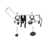 Fauteuil roulant réglable pour la rééducation de la jambe avant, support complet du corps avec bande ventrale gratuite pour la protection de la colonne vertébrale, idéal pour les animaux handicapés
