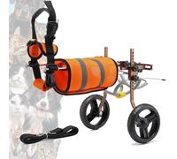 Fauteuil roulant réglable pour pattes arrière - Aide à la mobilité des animaux domestiques - Avec 2 roues - Support de jambe et de hanche - Pour chiens de petite et moyenne taille - Améliore la