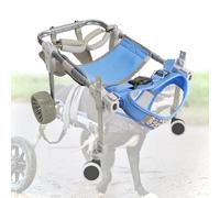 Fauteuil roulant réglable pour pattes arrière - Chariot léger à 2/4 roues pour animaux de compagnie, support de jambe arrière pour chiens Did Dogs, attelle de hanche et de jambe, bleu, taille XS, li