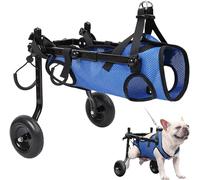 Fauteuil roulant réglable pour pattes arrière pour animaux de compagnie handicapés, support de jambe et de hanche pour les petits animaux paralysés à récupérer leur mobilité