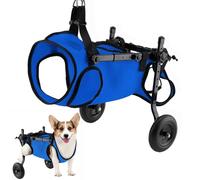 Fauteuil roulant réglable pour pattes arrière pour animaux domestiques avec roues - Support de jambe pour chien - Aide les animaux de compagnie handicapés aux membres postérieurs
