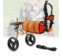 Fauteuil roulant réglable pour pattes arrière - Poussette légère avec 2 roues pour chiens de petite/moyenne taille - Aide à la mobilité avec attelle de jambe et soutien de hanche (marron B)