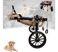 Fauteuil roulant réglable pour pattes arrière - Poussette légère avec supports de jambes et soutien des hanches - Aide à la mobilité à 2 roues pour chiens de taille moyenne - Aide à la mobilité des