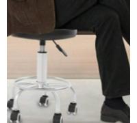 Fauteuil roulant rond moderne, chaise pivotante noire avec roulettes, tabouret réglable en hauteur, adapté aux spas, bars, salons DescriptionNotre tabouret roulant allie fonctionnalité et esthétique. 