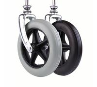 Fauteuil roulant, Roulettes avant for fauteuil roulant avec fourche de rechange, lot de 2, multicolores, 15 à 20 cm(Schwarz,8inch/20cm)