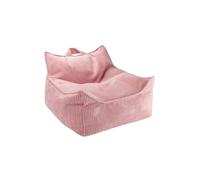 Pouf enfant velours côtelé quadro pink mousse TU