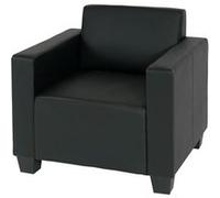 Fauteuil salon /club / lounge Lyon, simili-cuir, noir