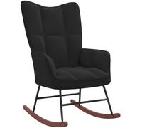 Fauteuil Salon MVS - Chaise à bascule Noir Velours,9,85 Kg