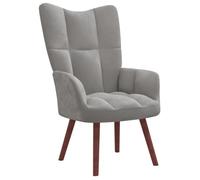 Fauteuil Salon MVS - Chaise de relaxation Gris clair Velours,8,55 Kg