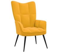 Fauteuil Salon MVS - Chaise de relaxation Jaune moutarde Velours,8,4 Kg