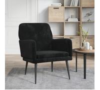 Fauteuil Salon MVS - Fauteuil Noir 62x79x79 cm Velours,8,8 Kg