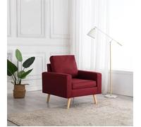 Fauteuil Salon MVS - Fauteuil Rouge bordeaux Tissu,14,75 Kg