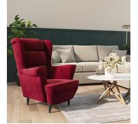 Fauteuil Salon MVS - Fauteuil rouge bordeaux velours,21,85 Kg