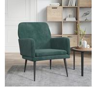 Fauteuil Salon MVS - Fauteuil Vert foncé 62x79x79 cm Velours,8,8 Kg