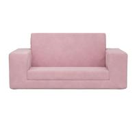 Fauteuil Salon Scandinave, Canapé-lit pour enfants 2 places rose peluche douce SQZR699996 - BELLE MAISON DECO