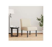 vidaXL Fauteuil sans accoudoirs crème Tissu, Chaise, Chaise Longue, Chaise de Salon, Chaise d'appoint, Chaise de Relaxation, Meuble de Salon