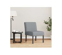 Fauteuil sans accoudoirs gris clair tissu