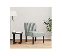 Fauteuil sans accoudoirs gris clair velours 352451