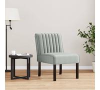 vidaXL Fauteuil sans accoudoirs gris clair velours 352451
