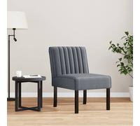 vidaXL Fauteuil sans accoudoirs velours gris foncé