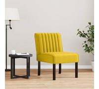 vidaXL Fauteuil sans accoudoirs jaune velours