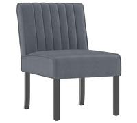 Fauteuil sans accoudoirs gris foncé velours