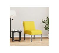 Vidaxl Fauteuil Sans Accoudoirs Jaune Clair Tissu Jaune