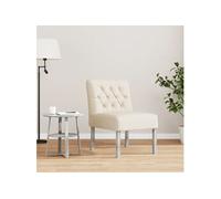 vidaXL Fauteuil sans accoudoirs en lin design de boutons 352462