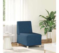 Fauteuil sans accoudoirs noir 55 cm tissu canapé confort fauteuil TV vidaXL
