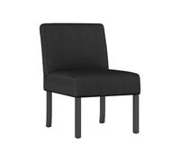 vidaXL Fauteuil sans accoudoirs en tissu noir