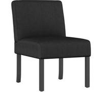Fauteuil sans accoudoirs noir tissu
