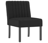 vidaXL Fauteuil sans accoudoirs Noir Velours
