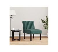 vidaXL Fauteuil sans accoudoirs vert foncé velours 352453