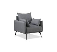 Fauteuil scandinave 1 place gris - Ivar