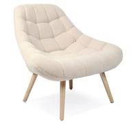 Fauteuil scandinave Danios Tissu bouclette Beige