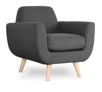 Fauteuil scandinave Danube Tissu Gris foncé