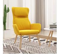 Fauteuil scandinave de relaxation MVS - Chaise de relaxation Jaune moutarde Velours,8,55 Kg