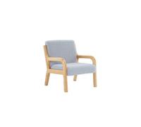 sweeek - Fauteuil scandinave Enfant en Bois et Tissu Bouclette Gris Souris